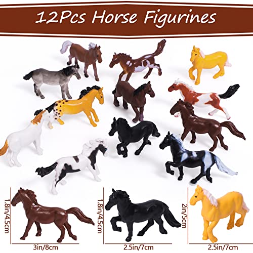 Winrayk 110Pcs Horse Birthday Party Favors Supplies NonWoven Gift Bags Mini Figurines Make Your Own Stickers Gifts Toys Kids Western Cowboy Cowgirl Farm Animals Horse Birthday Party Supplies Decor - Image 5