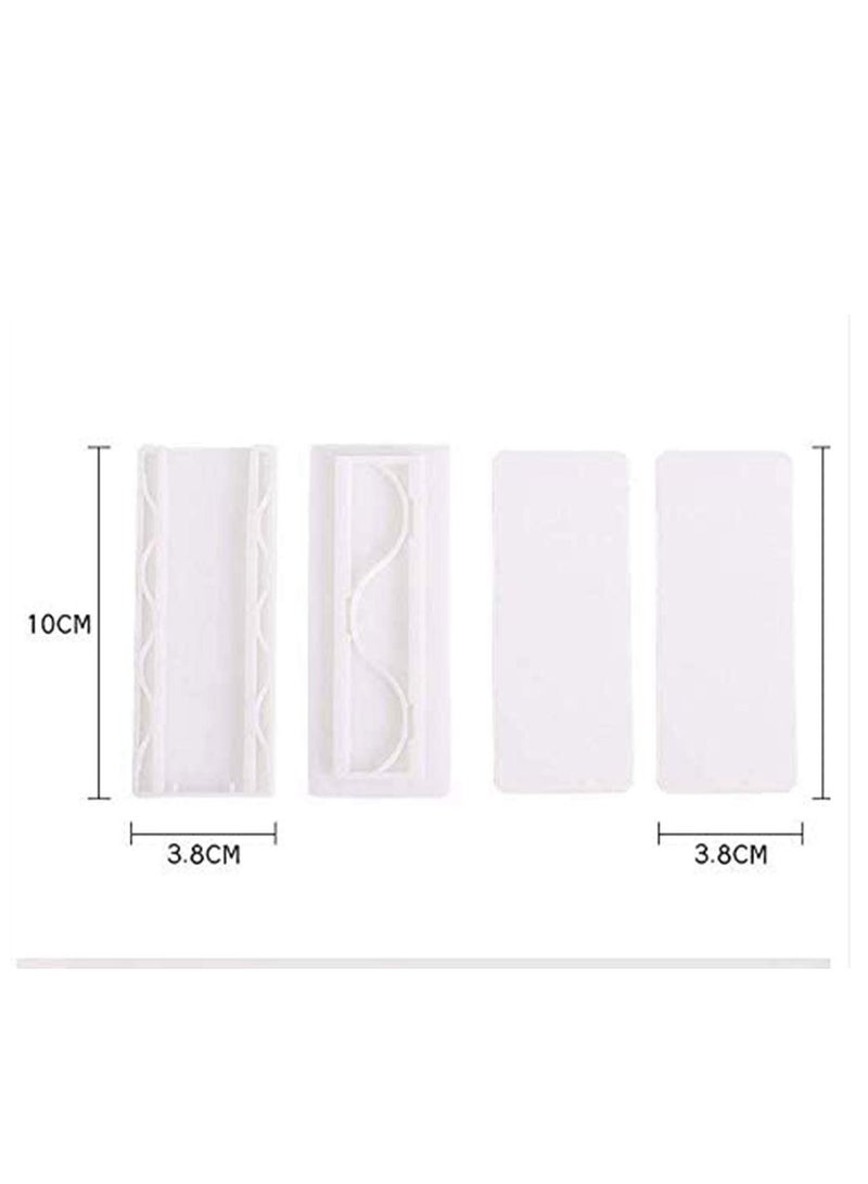 SYOSI Self Adhesive Power Strip Fixator No Hole Plug-in Wall Mount Socket Sticker Reusable Adapter Fixer (Pack of 2)  - Image 3