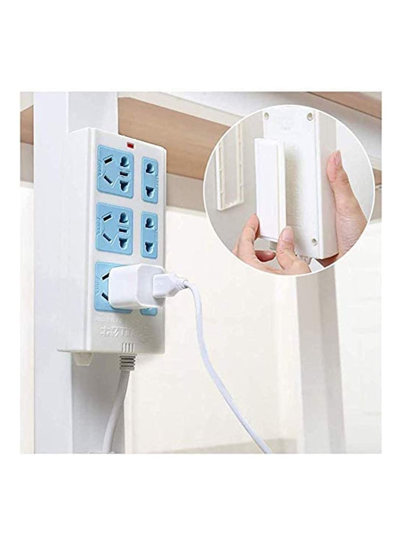 SYOSI Self Adhesive Power Strip Fixator No Hole Plug-in Wall Mount Socket Sticker Reusable Adapter Fixer (Pack of 2)  - Image 2