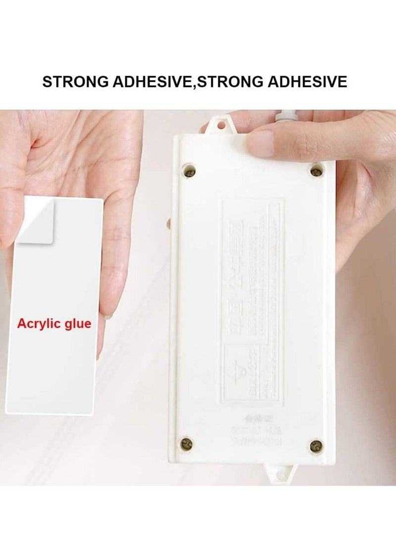 SYOSI Self Adhesive Power Strip Fixator No Hole Plug-in Wall Mount Socket Sticker Reusable Adapter Fixer (Pack of 2)  - Image 4