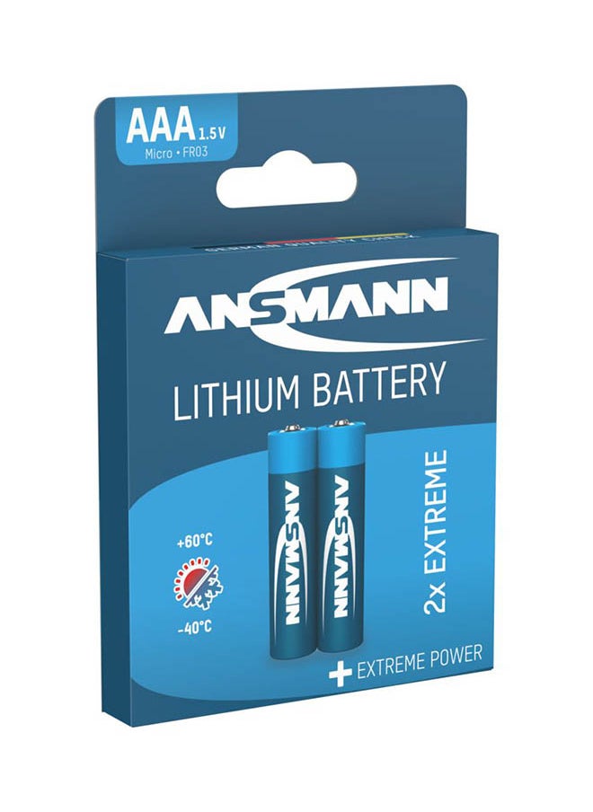 ANSMANN 2X AAA Extreme Lithium Battery   Extreme Lithium Batteries  Professional  Industrial Demand Outdoor Smoke Detectors 10 Years Shelf Life  - Image 1