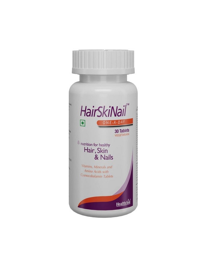 Health Aid HealthAid HairSkiNail - 30 Tablets | Nutrition for Hair Growth, Glowing Skin and Strong Nails | Formula Enriched With Vitamins, Minerals and Amino Acids with Cynocobalamin | For Men & Women - Image 4
