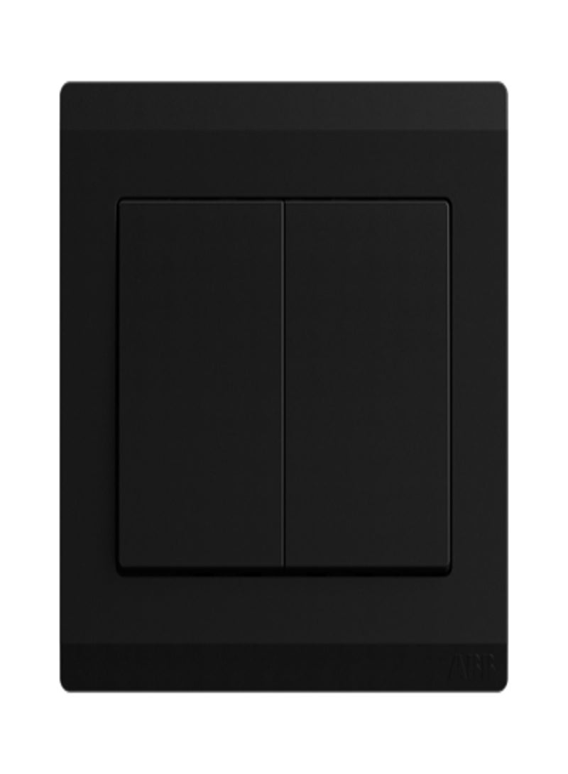 ABB BL102-885,2Gang 1Way 10AX Switch, Starry black