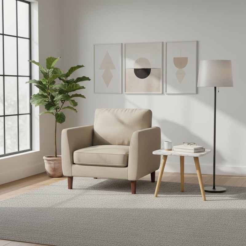 FendiHomModern Square Wooden Side Table with 3 Color Options (Natural Oak, Classic White, Elegant Gray) – Small Accent Table for Living Room, Bedroom, or Office (White Marble) - Image 3