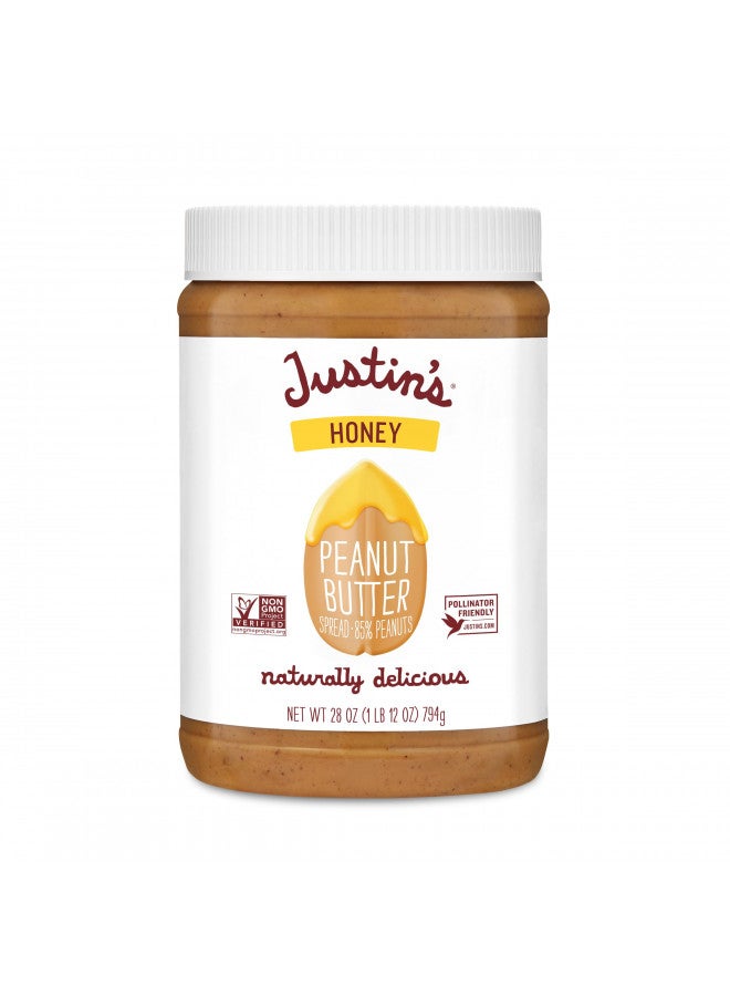 JUSTIN'S JUSTINS No Stir, Gluten-Free, Honey Peanut Butter, 28 oz Jar - Image 1