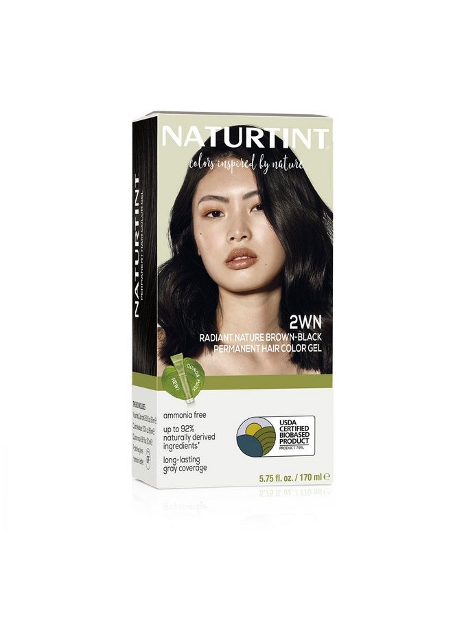 NATURTINT Permanent Hair Color 2Wn Radiant Nature Brown Black (Pack Of 1) Ammonia Free Vegan Cruelty Free Up To 100% Gray Coverage Long Lasting Results (Packaging May Vary)  - Image 1
