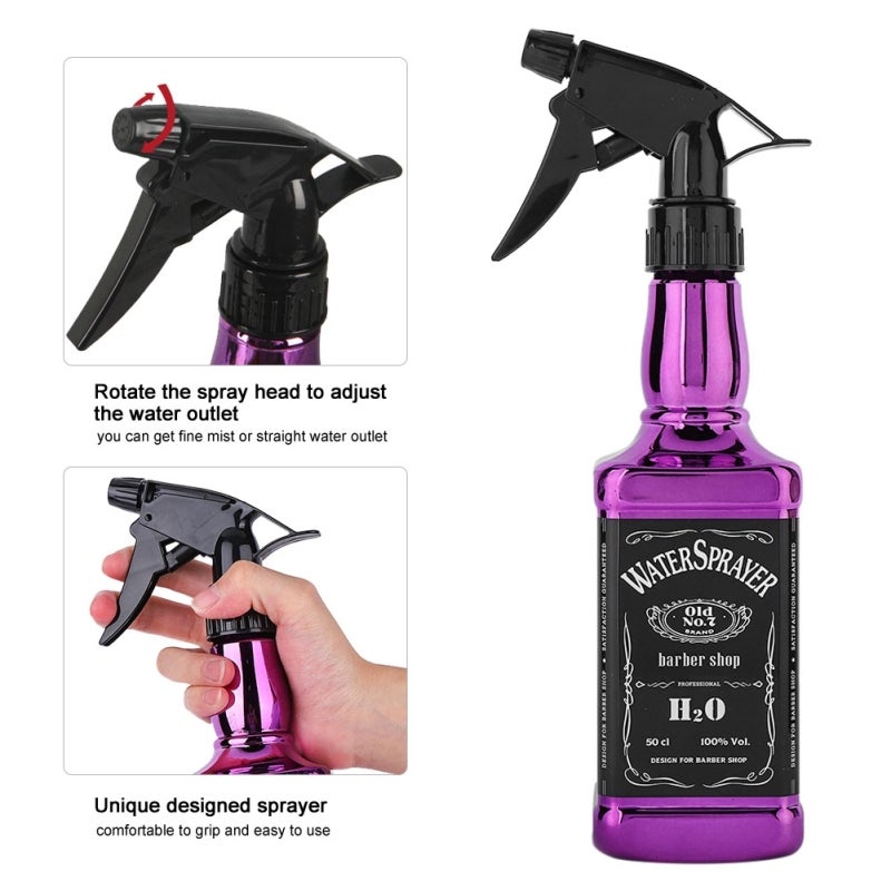 Hairdressing Spray Bottle 500ml Rose Red Durable ABS Material Adjustable Fine Mist Sprayer - Comfort Grip Design Barber Water Sprayer for Home Salon And Gardening Use - Image 4