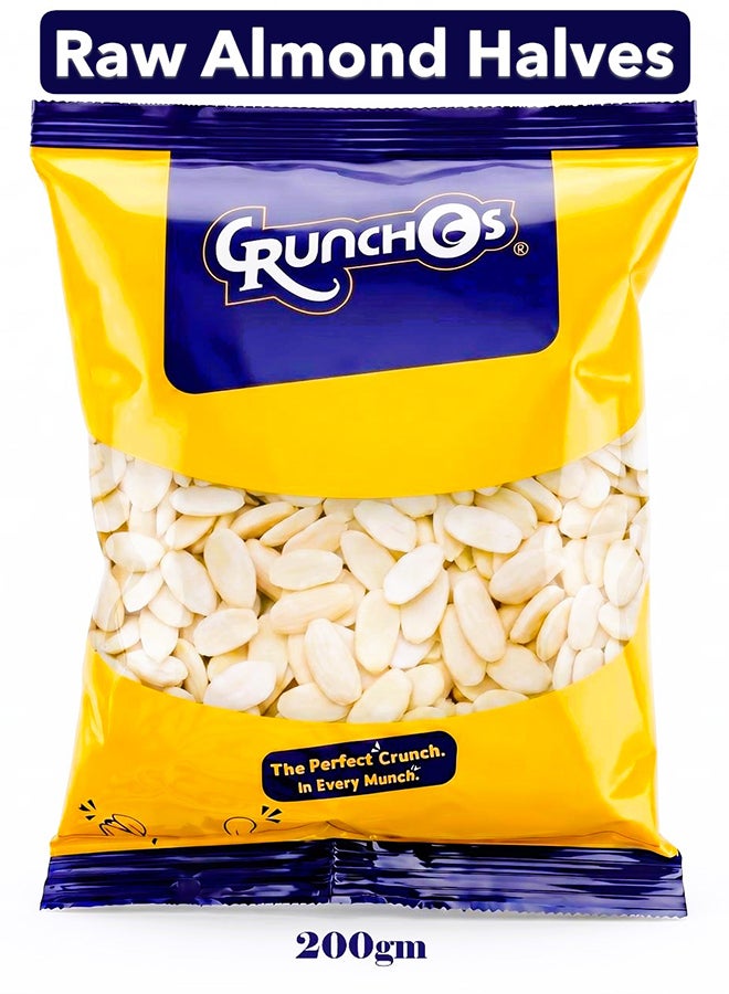 Crunchos Raw Almond Halves 200Gm - Image 1