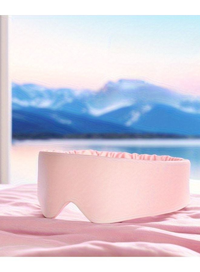 Navy Blue Extra Wide Sleep Eye Mask Non Slip Comfortable Ear Friendly Design - Image 2