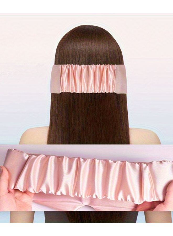 Navy Blue Extra Wide Sleep Eye Mask Non Slip Comfortable Ear Friendly Design - Image 4