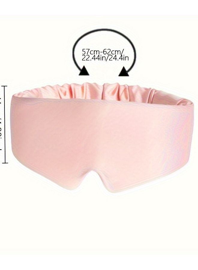 Navy Blue Extra Wide Sleep Eye Mask Non Slip Comfortable Ear Friendly Design - Image 5