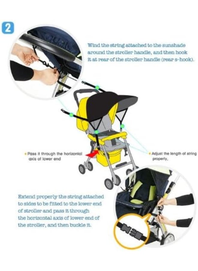 Manito Manito Sun Shade for Strollers and Car Seats - Black  - Image 5