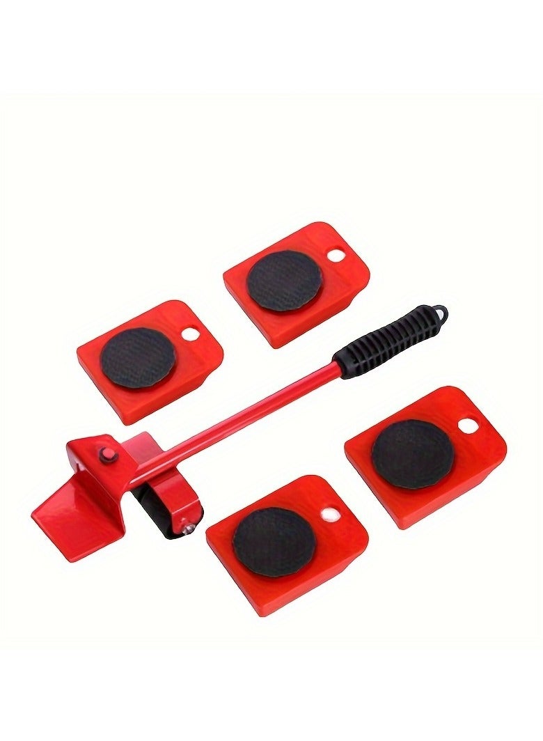 5-Pack Heavy Duty Furniture Lifter Kit - 330LB Capacity Moving System for Couches/Beds/Appliances | No Battery Needed | Non-Slip PU Pads & Adjustable Height Tools - Image 1
