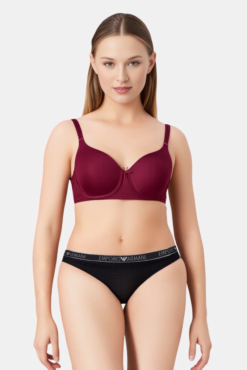 TRIUMPH Women 2 Pieces Allover Print Padded Non Wire Bra, Multicolor - Image 1