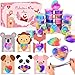 WUJYLY Valentines Day Slime 24 Pack Mini Heart Galaxy Slime Cups with Valentine Cards Individual Gift Bags Classroom Exchange Gifts for Kids Party Favors Goodie Bag Fillers Stress Relief Fidget Toys - Image 2