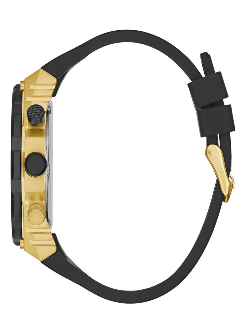 GUESS Men's Exposure Chronograph Silicone Wrist Watch GW0325G1 - 48mm - Black - Image 3