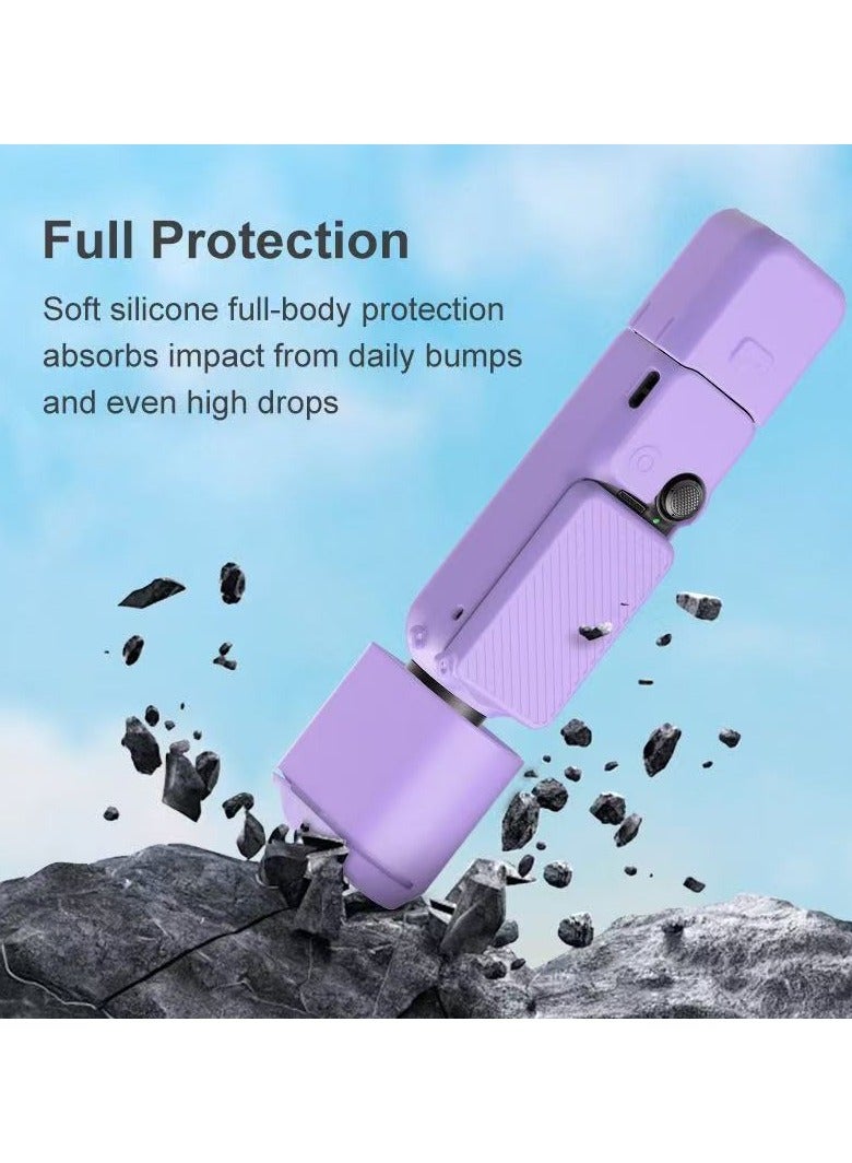 Suitable for DJI Osmo Pocket 3 Silicone Protective Case Silicone Protective Cover Handheld Gimbal Action Camera Accessories (Purple) - Image 5