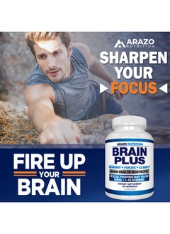 Arazo Nutrition Premium Brain Function Supplement - Memory, Focus, Clarity - Nootropic Booster with DMAE, Bacopa Monnieri, L-Glutamine, Multi Vitamins, Multi Minerals - pzsku/Z311A468B01C6C206A643Z/45/_/1740203298/39234647-df5e-4e54-8f15-cd3f7c76e7ab