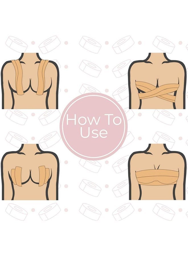 Women's Nipple Cover Tape for A-E Cup Size - Beige - Image 3