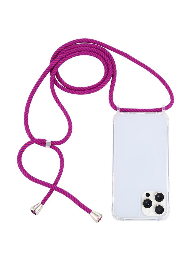 erorex Case For iPhone 16 Pro Max Transparent Acrylic Airbag Shockproof Phone Protective Case with Lanyard - Image 1