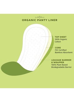 PEESAFE Organic Cotton, Biodegradable Panty Liners Panty Liner For Women Fragrance Free Pack Of 15  - Image 3