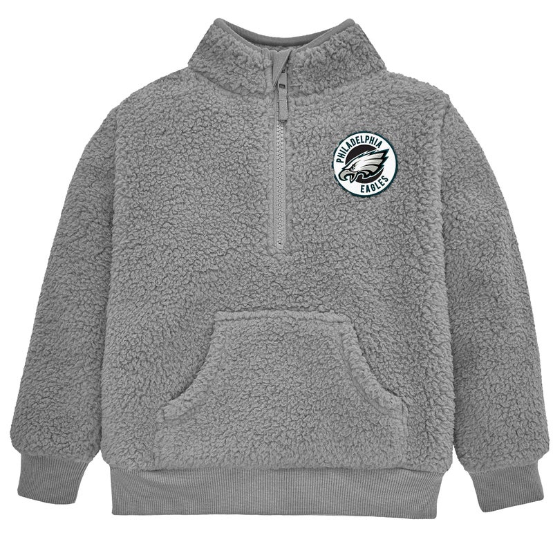 Gerber جيربر NFL سترة شيربا للأطفال الأولاد برباط 1/4، فيلادلفيا إيجلز، 2T لون الفريق - Image 1