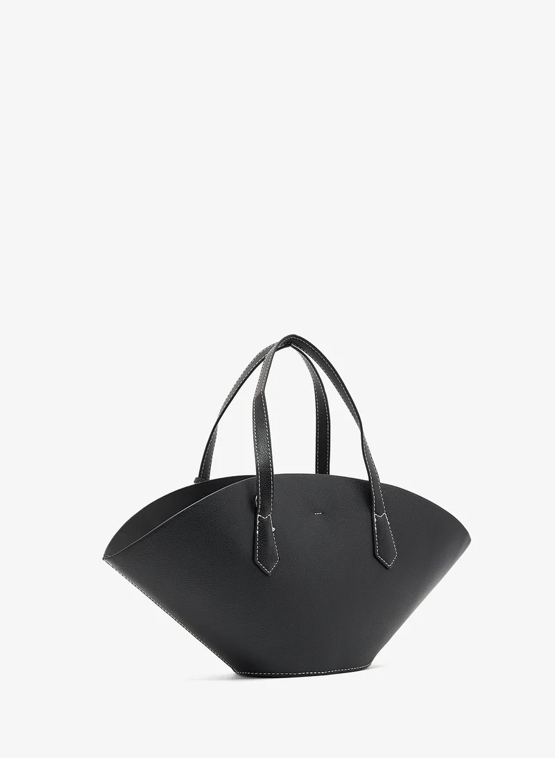 ELLA Fan Tote With Tag Detail