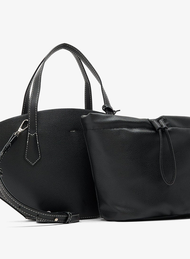 ELLA fan tote with tag detail - Image 4