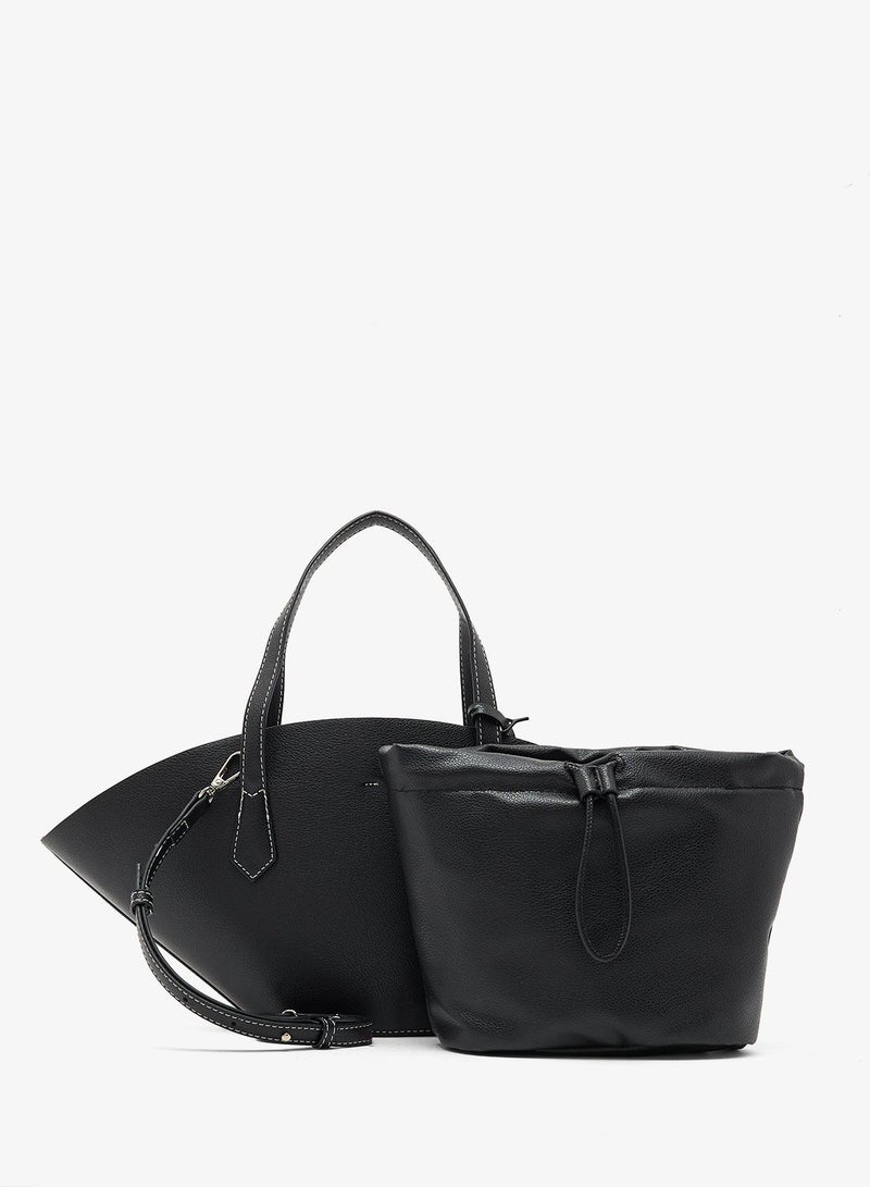 ELLA fan tote with tag detail - Image 2