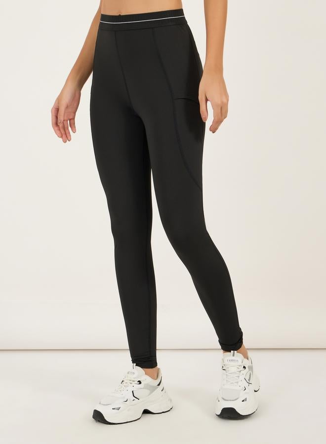 ستايلي اكتيف ليجنز بخصر مطاطي بنقشة خط واحد - Image 1