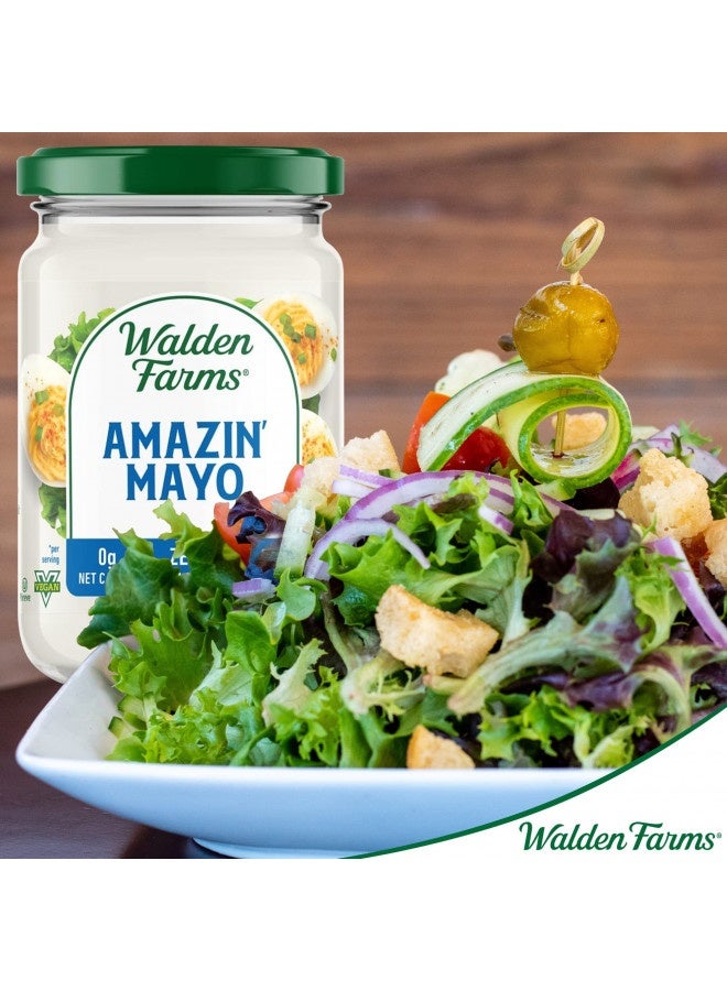 WALDEN FARMS Walden Farms Amazin Mayo Spread 12 Oz Jar, Light And Tangy Mayonnaise, 0G Net Carbs Perfect For Paleo And Keto Diets, Kosher Certified, Great For Sandwiches, Salads, Mix In With Eggs, Wraps Coleslaw  - Image 3