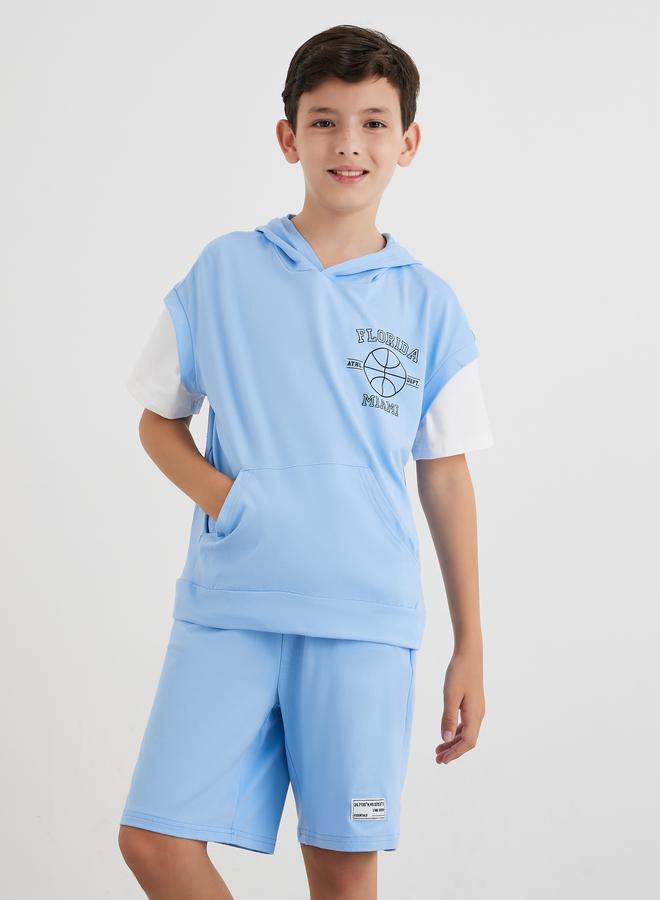 Styli Hooded Oversized T-Shirt and Shorts Set - Image 2