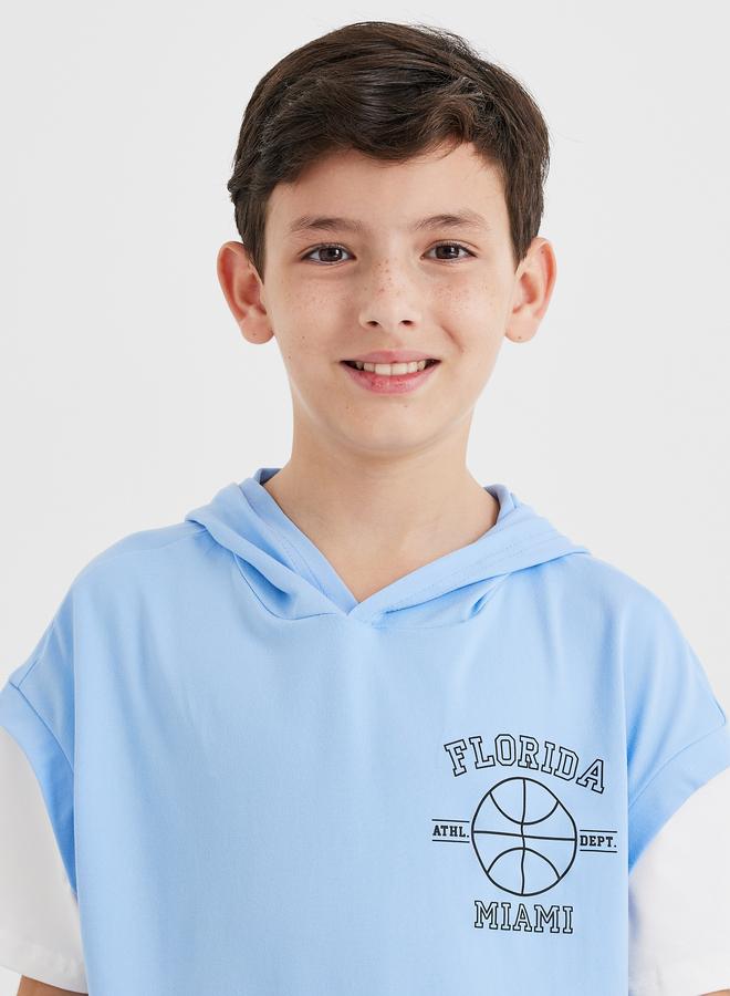 Styli Hooded Oversized T-Shirt and Shorts Set - Image 3