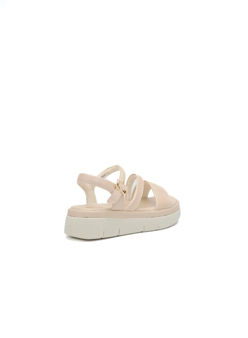 Bata Beige Casual Comfort Sandal for Women | Best Price UAE