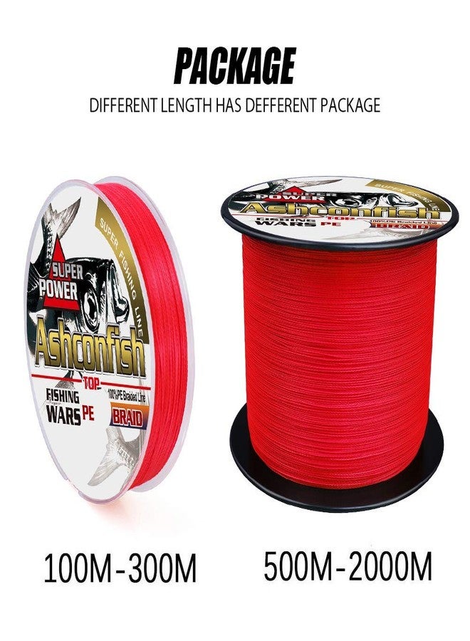 Ashconfish Braided Fishing Line-4 Strands Super Strong PE Fishing Wire 500M/546Yards Multifilament Fishing String Ultra Power Heavy Tensile for Saler & Freshwater Fishing 30LB-Army Green - Image 3