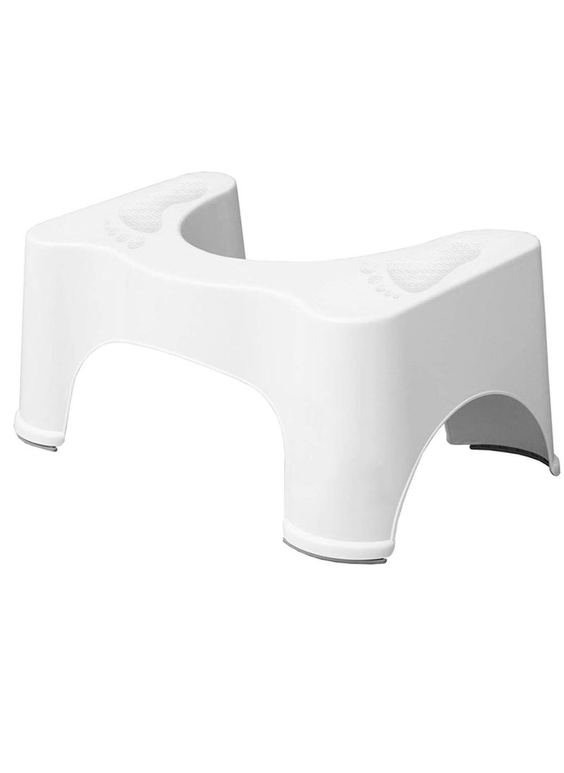 JAJEEK Step Stool for Western Toilet – Portable & Comfortable Sturdy Foot Step for Potty Training Kids & Adults, Big Size, White, Non-Slip, Easy to Use for Bathroom Access and Comfort – Ideal for Enhancing Toilet Independence and Safety - Image 1
