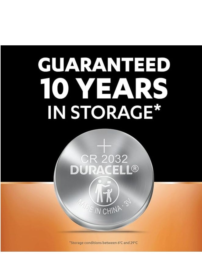 Duracell - Duracell Lithium Coin Battery 3V, 4 Pieces (Cr2032)[Lasts Up To 100% Longer] & [Child Resistant Packaging] Silver - Image 1