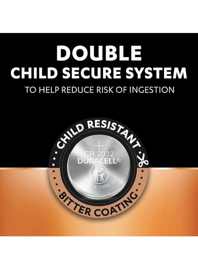 Duracell - Duracell Lithium Coin Battery 3V, 4 Pieces (Cr2032)[Lasts Up To 100% Longer] & [Child Resistant Packaging] Silver - Image 1