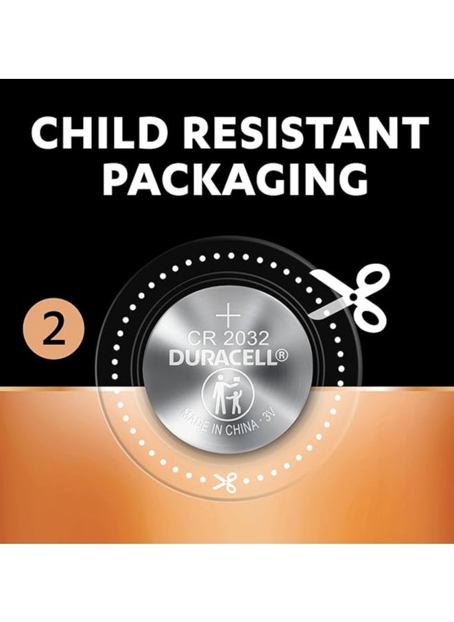 Duracell - Duracell Lithium Coin Battery 3V, 4 Pieces (Cr2032)[Lasts Up To 100% Longer] & [Child Resistant Packaging] Silver - Image 1