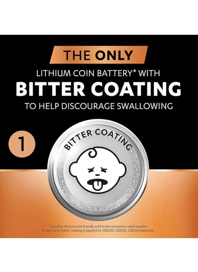 Duracell - Duracell Lithium Coin Battery 3V, 4 Pieces (Cr2032)[Lasts Up To 100% Longer] & [Child Resistant Packaging] Silver - Image 1