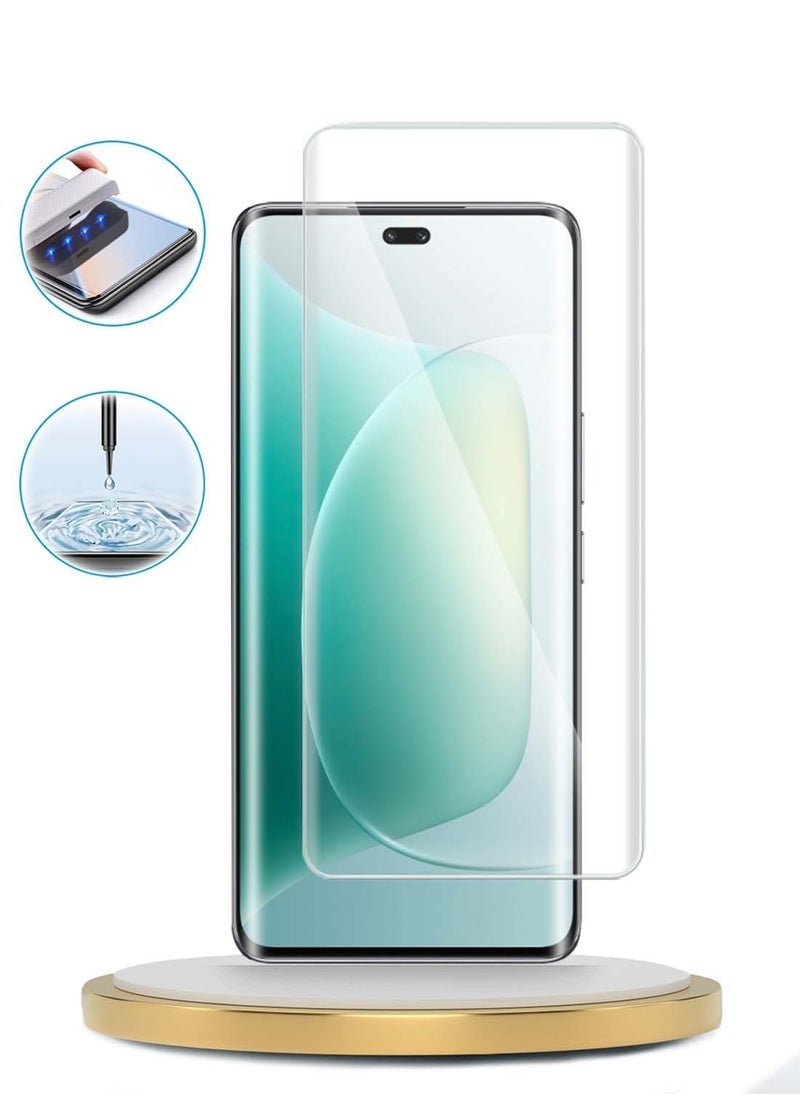 JAJEEK Honor 300 Pro 5G 2024  Premium Curved Edges UV Full Glue Full Cover Tempered Glass Screen Protector (MSGUCN) - Clear - Image 4