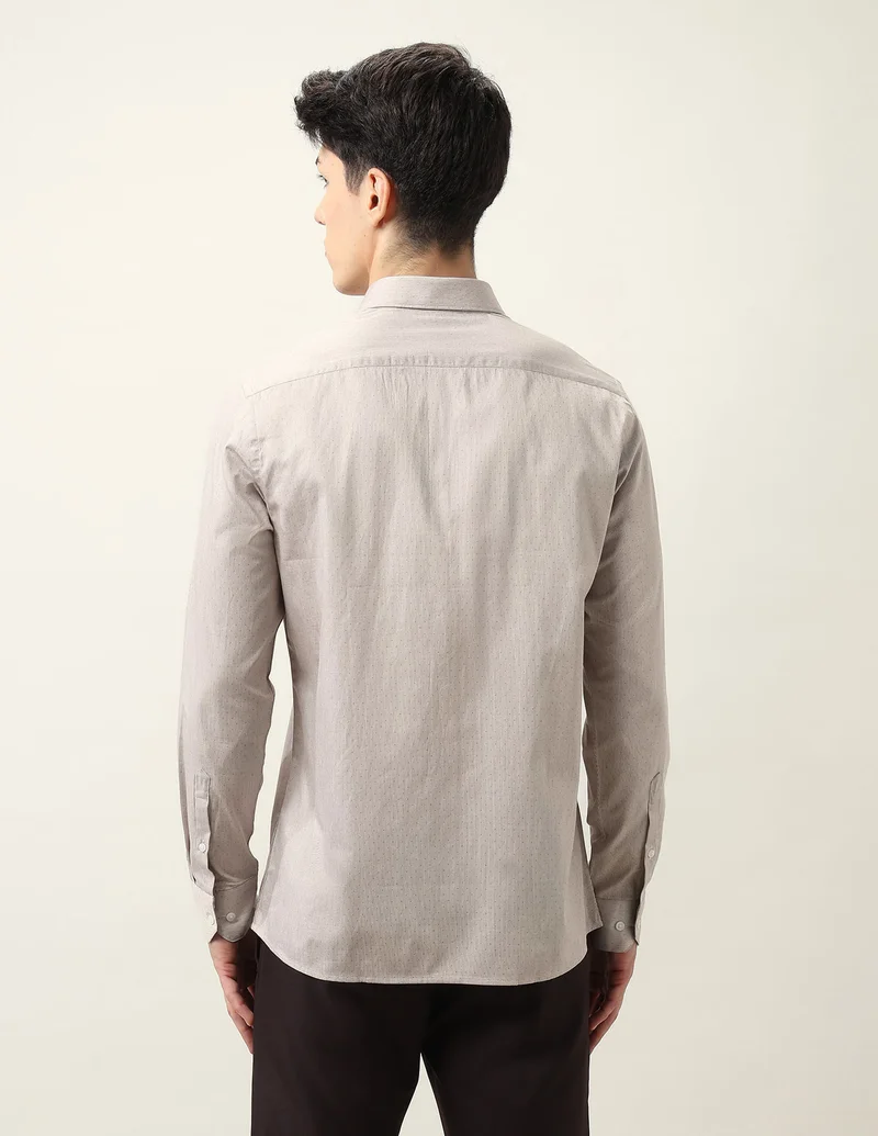 Arrow Dark Brown Liberty Classic Regular Fit Shirt for Men | Best Price UAE