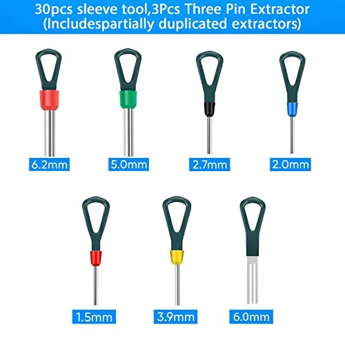 Kikerike Terminal Removal Tool Kit 172 Pcs Depinning Tool Electrical Connector Pin Removal Tool Kit Pin Extractor Tool Set Wire Terminal Release Tool for Automotive Car Household Devices - Image 4