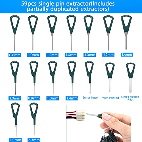 Kikerike Terminal Removal Tool Kit 172 Pcs Depinning Tool Electrical Connector Pin Removal Tool Kit Pin Extractor Tool Set Wire Terminal Release Tool for Automotive Car Household Devices - Image 2
