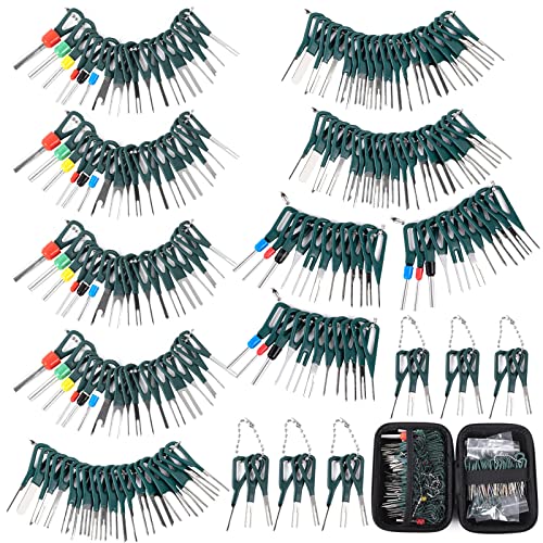 Kikerike Terminal Removal Tool Kit 172 Pcs Depinning Tool Electrical Connector Pin Removal Tool Kit Pin Extractor Tool Set Wire Terminal Release Tool for Automotive Car Household Devices - Image 1