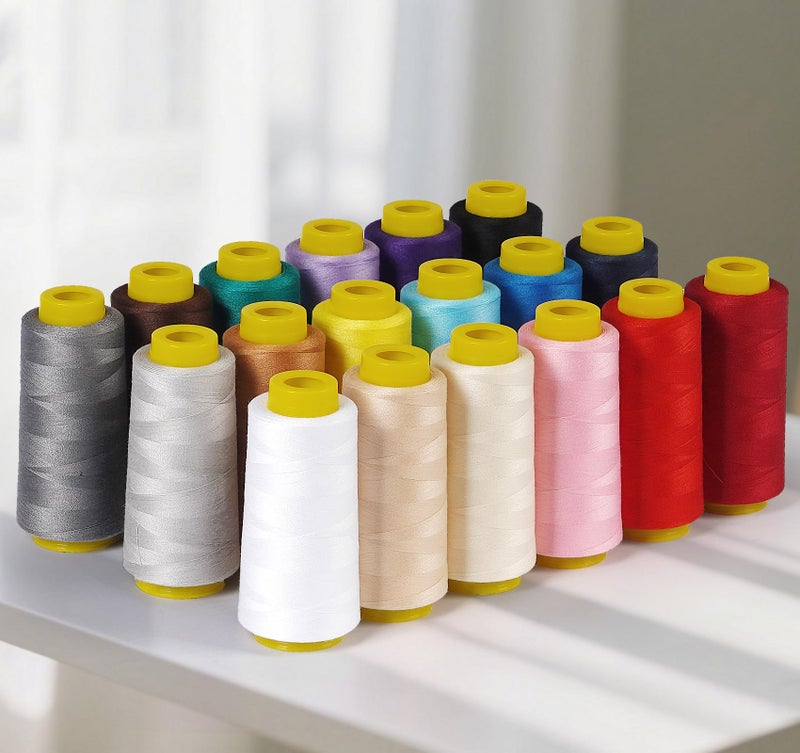 StiVerse 1800 Yards White Thread for Sewingï¼ŒAll Purpose Sewing Thread, Hilos para Coser, Polyester Thread 40s/2 for Serger&Overlock, Quilting, Piecing, Sewing Machine - Image 4
