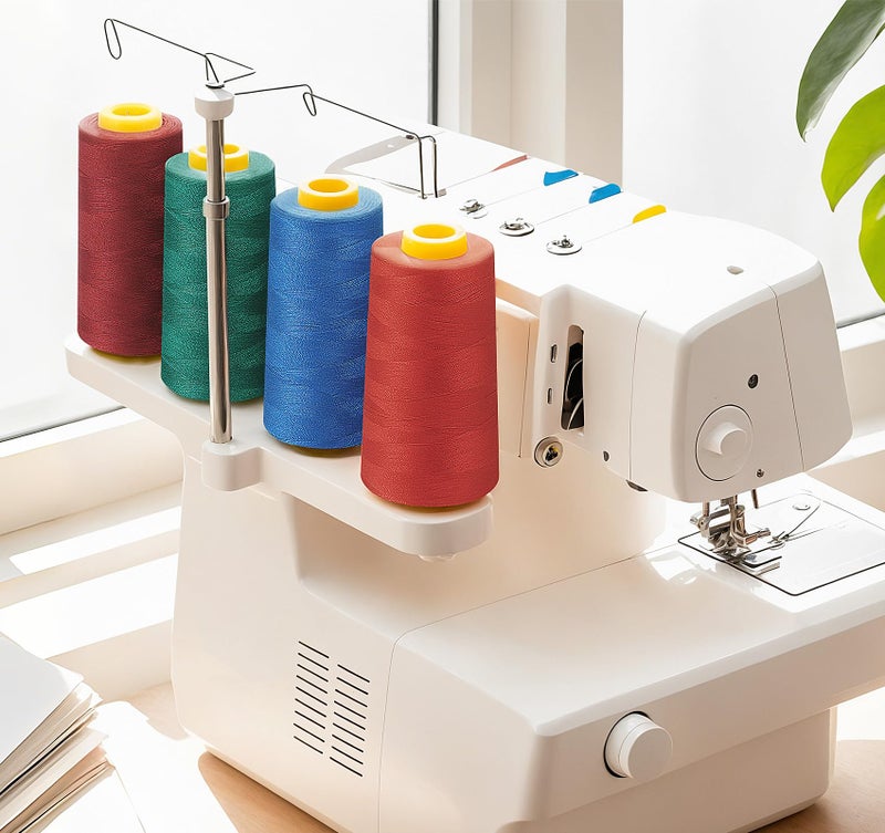 StiVerse 1800 Yards White Thread for Sewingï¼ŒAll Purpose Sewing Thread, Hilos para Coser, Polyester Thread 40s/2 for Serger&Overlock, Quilting, Piecing, Sewing Machine - Image 5