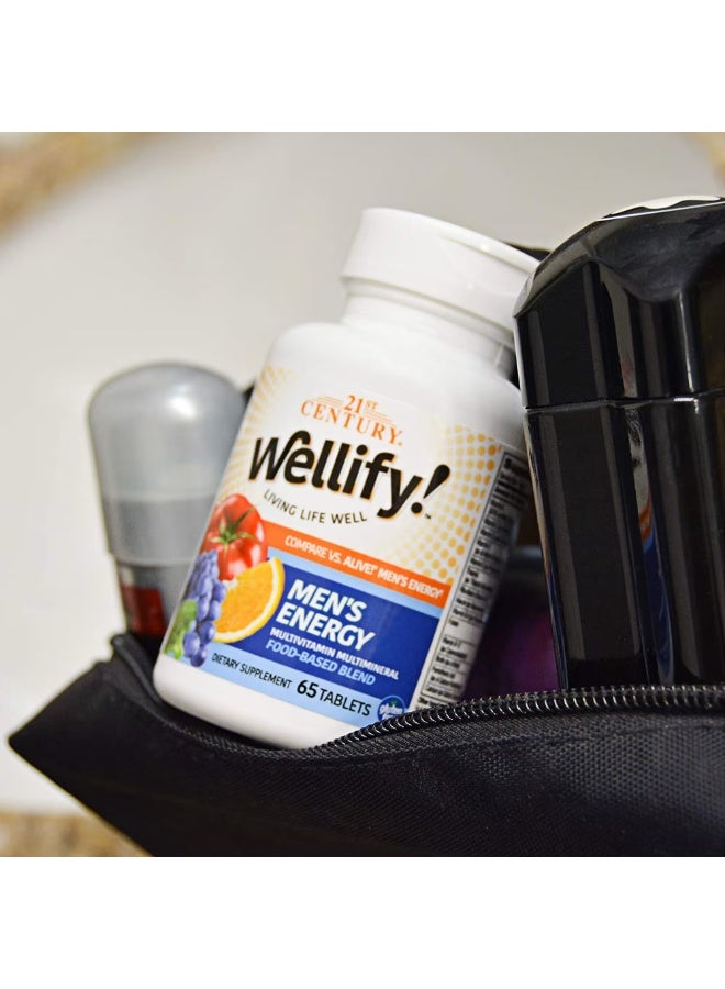 21st Century, Wellify! Men's Energy, Multivitamin Multimineral, 65 Tablets - Image 3