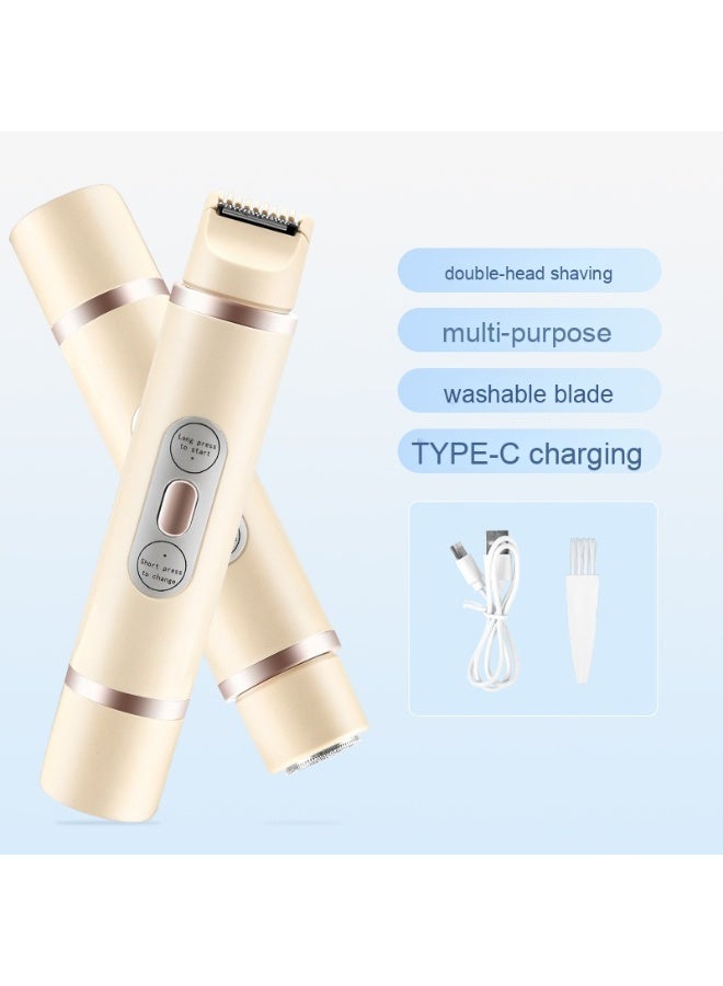 جهاز إزالة الشعر الكهربائي مزدوج الرأس للنساء بشاحن نوع C