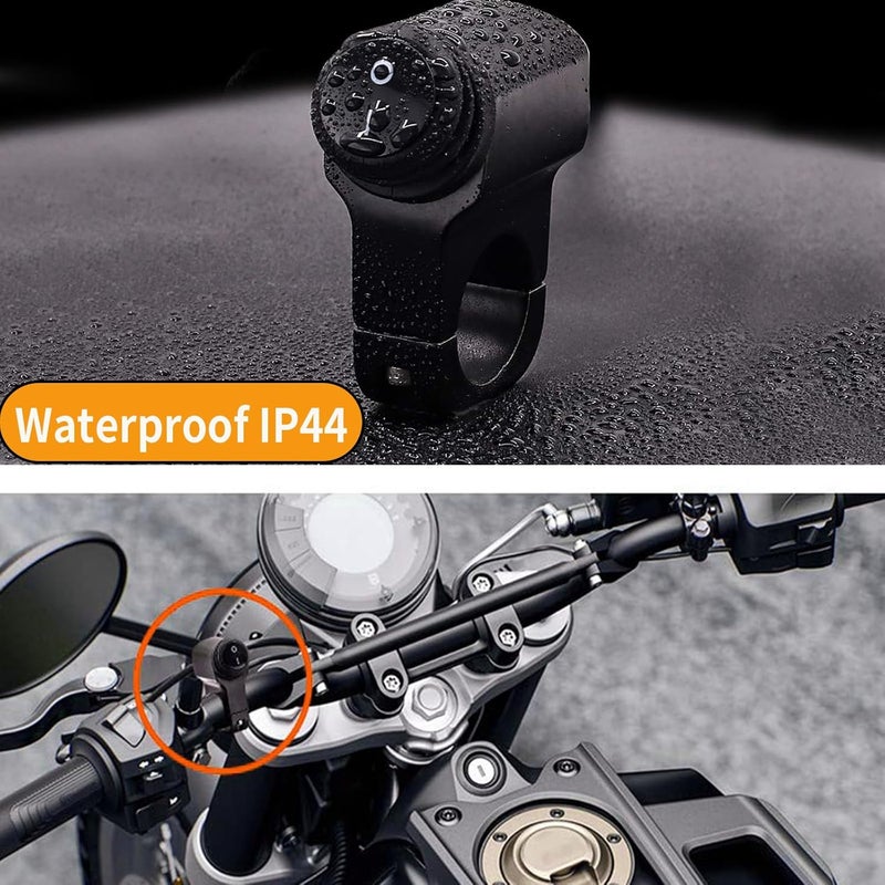 Ourbest Waterproof Solid Aluminum Alloy IP68 Toggle Switch for Motorcycle Handlebar - 12V Dirt Bike Light Switch - Image 2